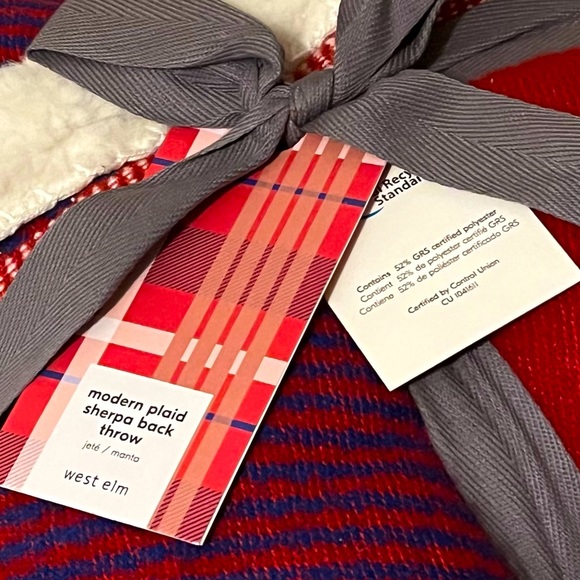 West Elm Bedding Nwt West Elm Modern Stripe Plaid Throw Poshmark
